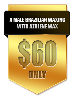 A Male Brazilian Waxing with Azulene Wax